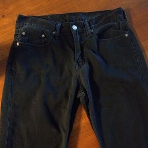 Black Levi's Men's 514 Straight Fit Jeans
